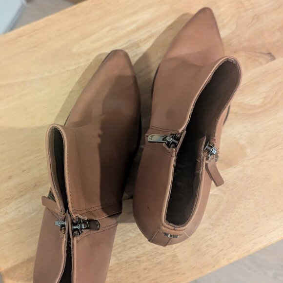 Sam Edelman Brown Leather Zip Ankle Boots -Size 10 - Picture 5 of 8
